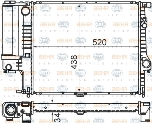 MOTOR SU RADYATORU OTM/SANZ KLIMALI BMW E39 M52 96 17111740699+