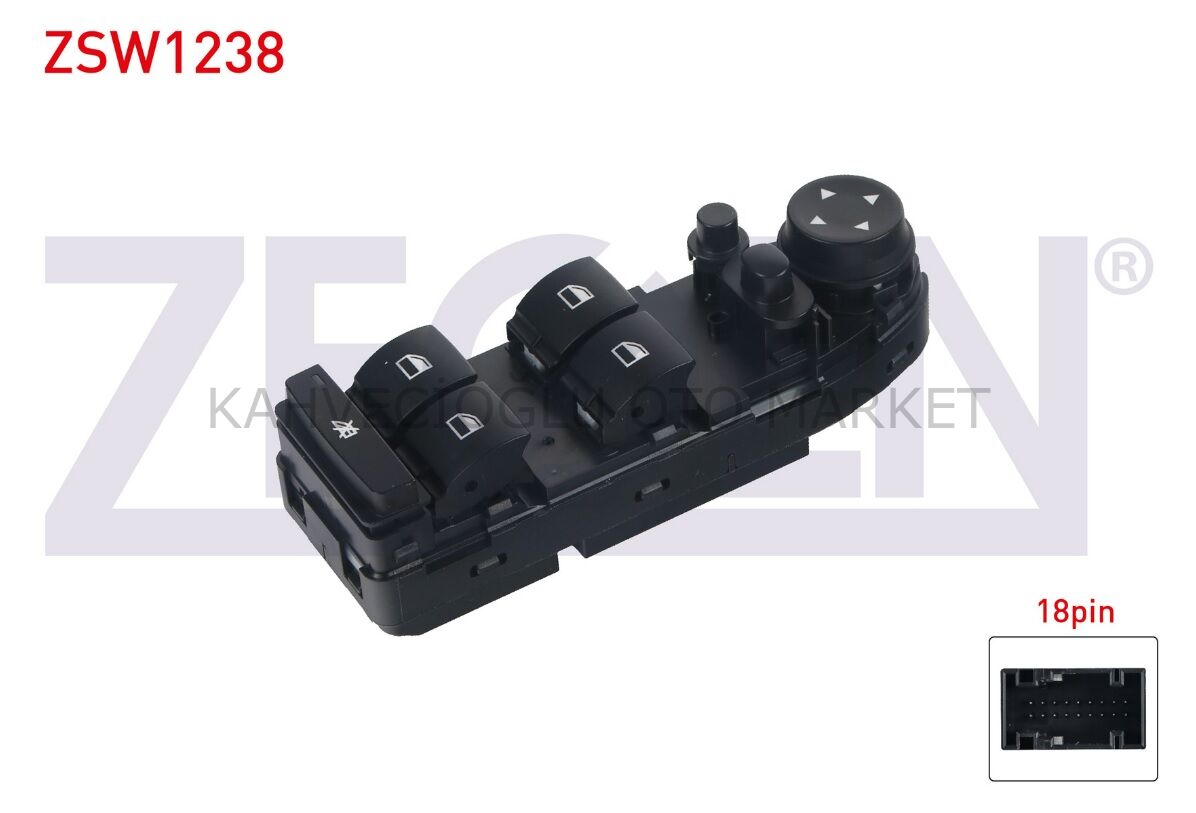 AYNA AYAR VE CAM ACMA ANAHTARI GRUP 18 PIN BMW 3 S 61319122121