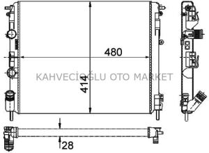 RADYATÖR  CLIO II-KNG-LOGAN1.5 DCI-1.6 16V-1.9 DTI