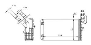 KALORİFER RADYATÖRÜ CLIO II 00>SYMBOL II 08> (234x 7701044790-7701045552-7702258236