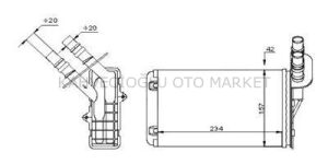 KALORİFER RADYATÖRÜ CLIO II 00>SYMBOL II 08> (234x