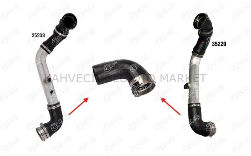 TURBO HORTUMU 530D 325D E60-61 METAL BORU HARİÇ 11617799400 11617797707 11617789963 11617797697 11617791664 11617799401